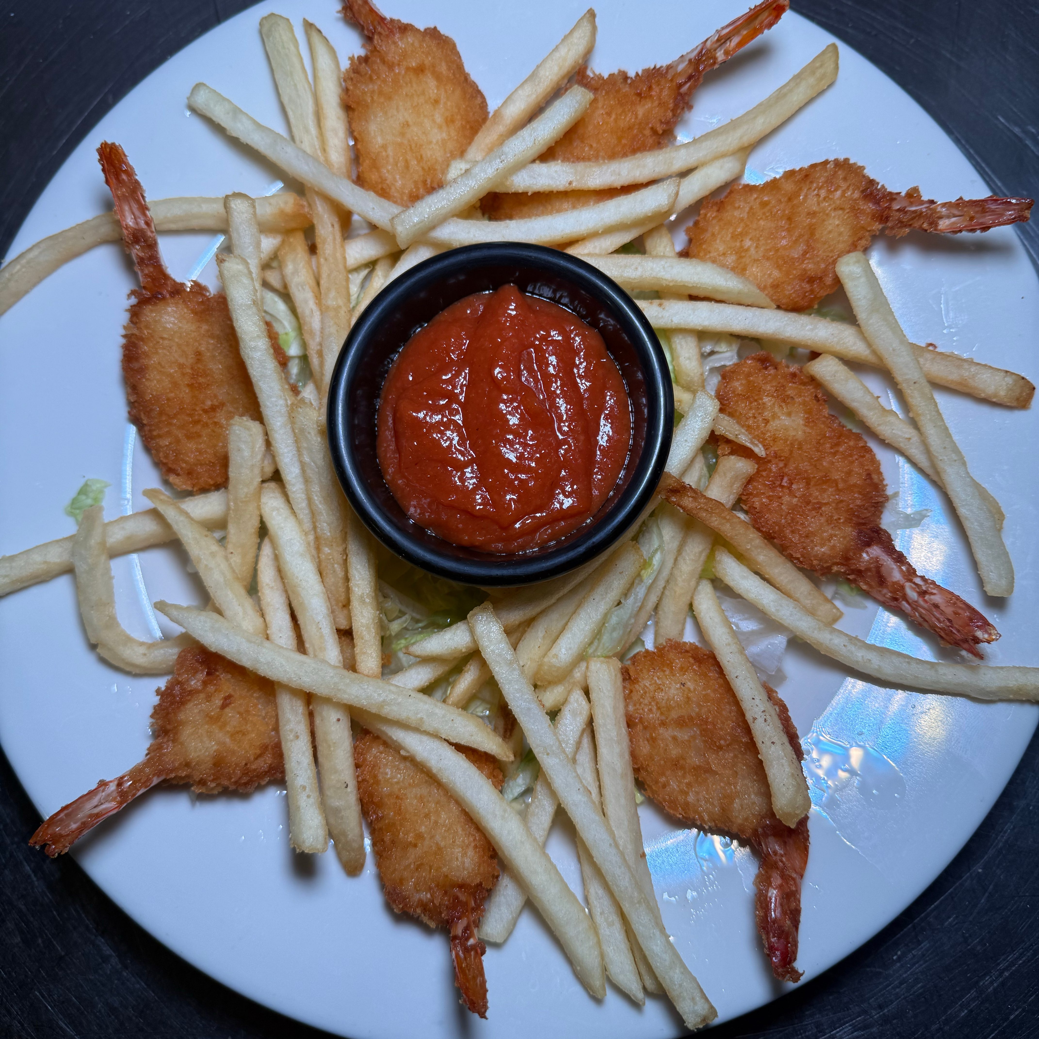 Breaded Butterfly Shrimp.