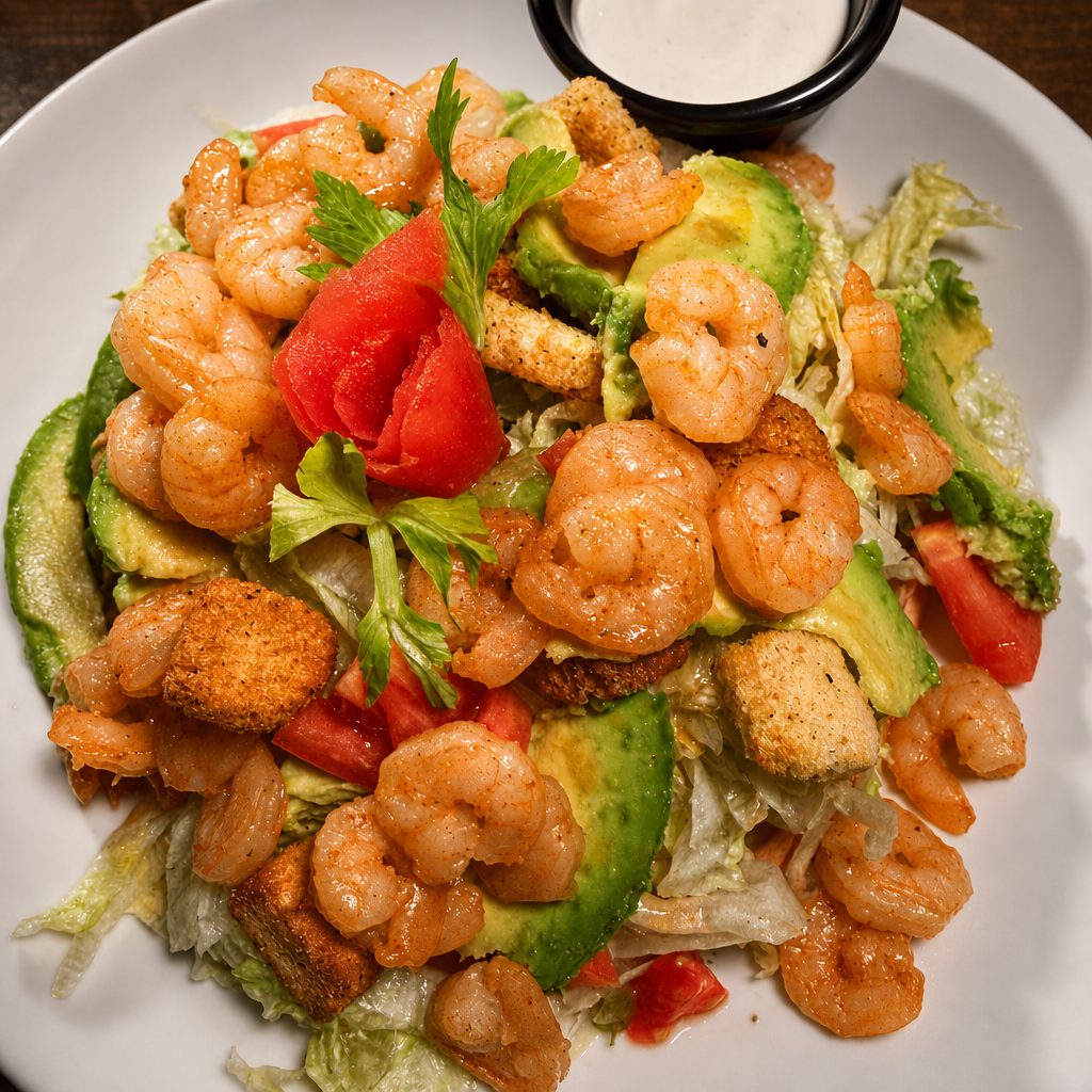 Shrimp Tostada Salad.