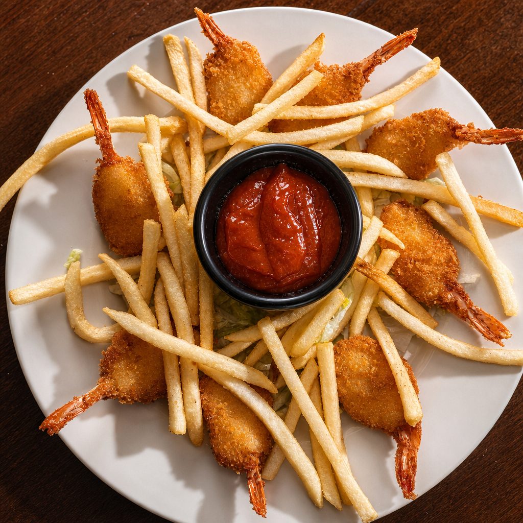 Breaded Butterfly Shrimp.
