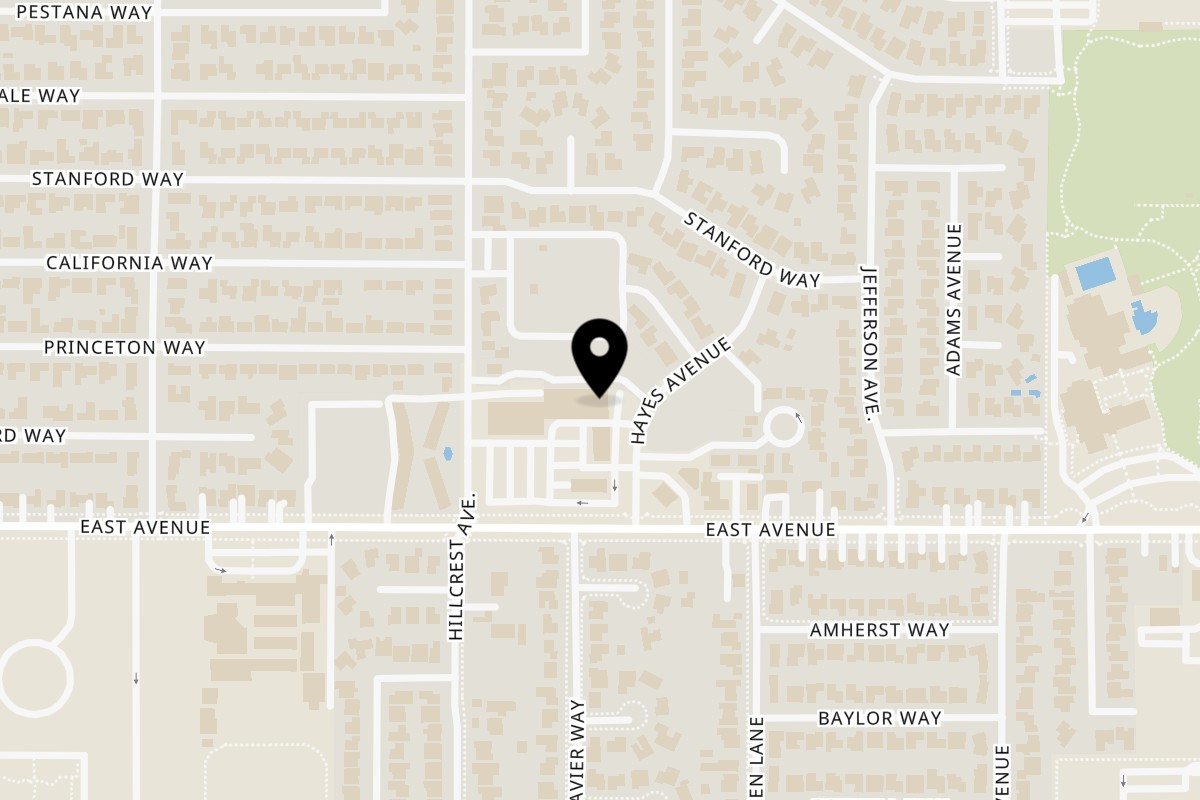 Map showing the location of Casa Mexico on 4076 East Ave in Livermore